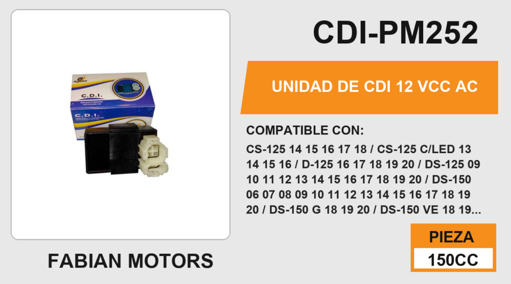 UNIDAD DE CDI 12Vcc