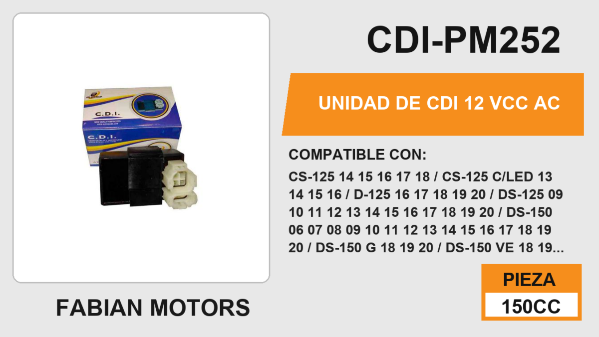 UNIDAD DE CDI 12Vcc