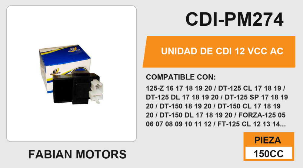 UNIDAD DE CDI 12Vcc