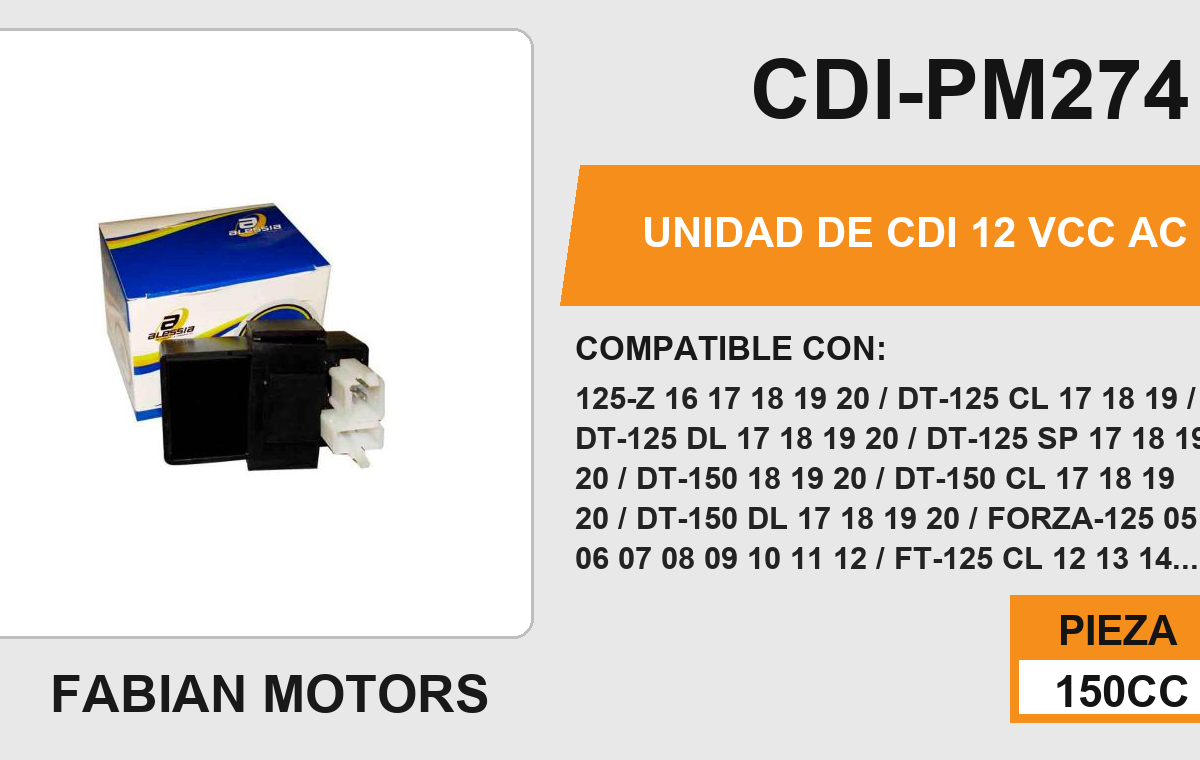 UNIDAD DE CDI 12Vcc