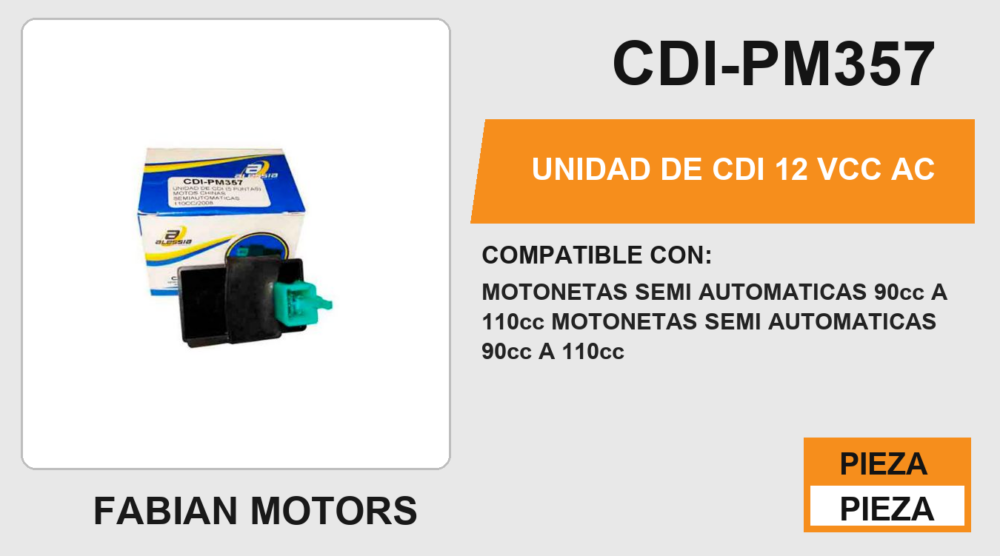 UNIDAD DE CDI 12Vcc