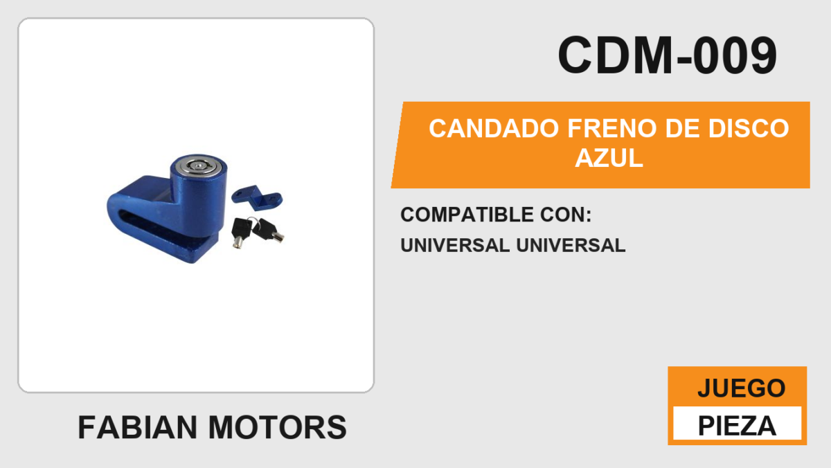 CANDADO FRENO DE DISCO AZUL