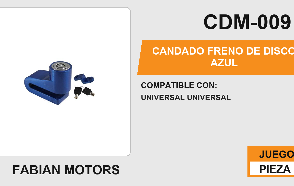 CANDADO FRENO DE DISCO AZUL