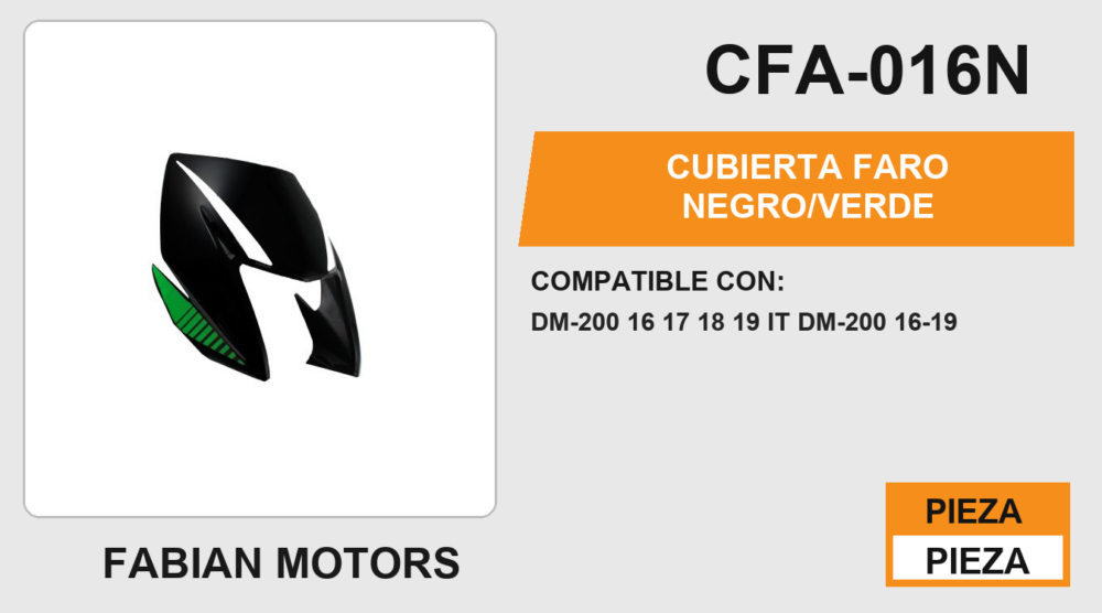 CUBIERTA FARO NEGRO/VERDE