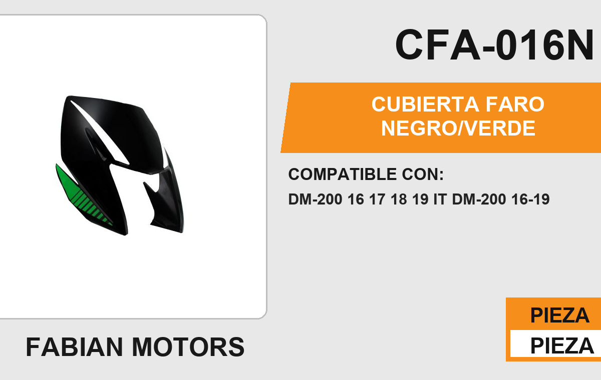 CUBIERTA FARO NEGRO/VERDE