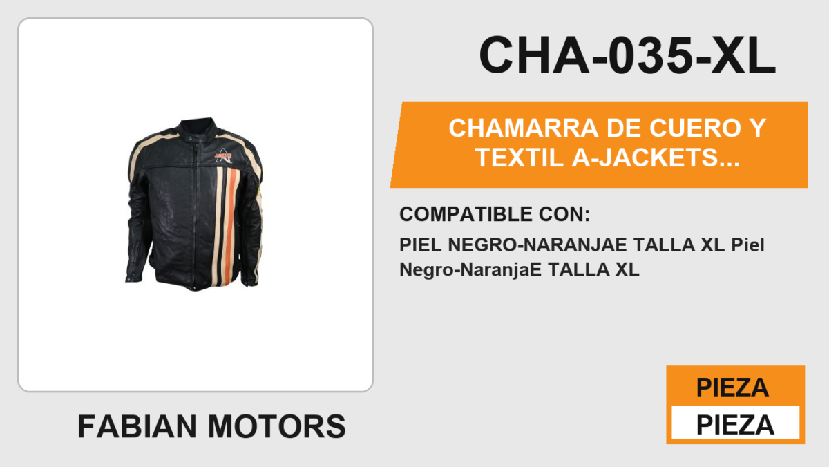 Chamarra de cuero y textil A-JACKETS Interiores extirables Reflector frontal, mangas y espalda para visión nocturna, protectores CE removibles