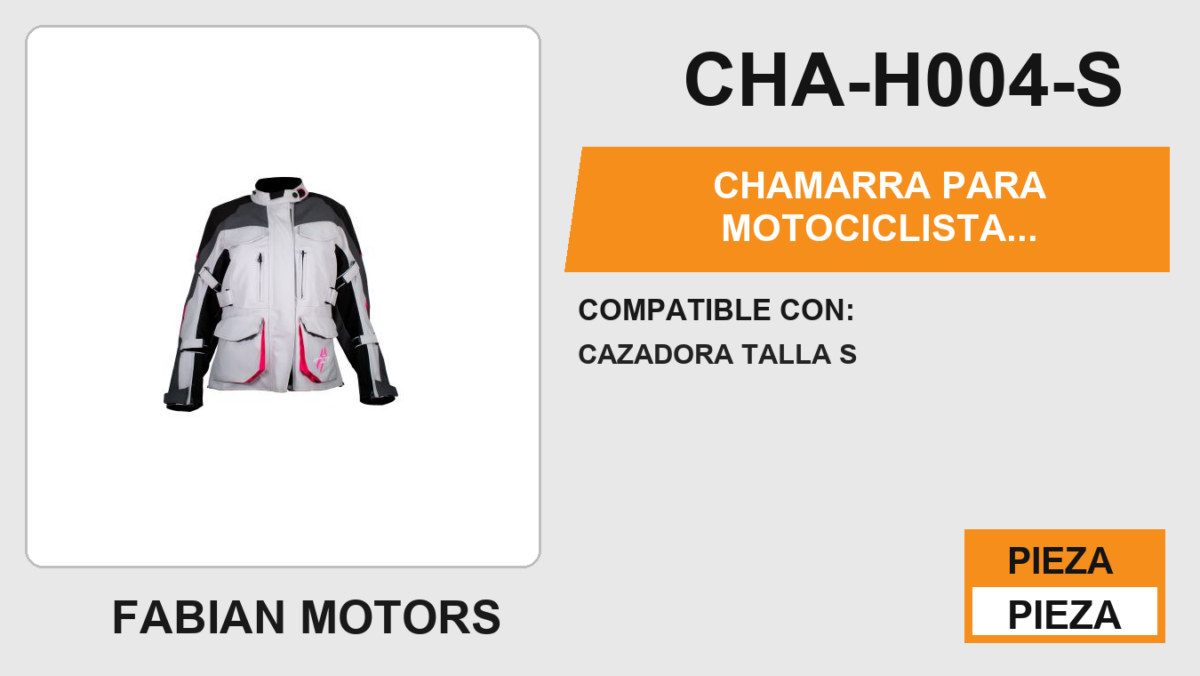 CHAMARRA PARA MOTOCICLISTA NEGRO-GRIS CLARO-ROSA OJE LADY