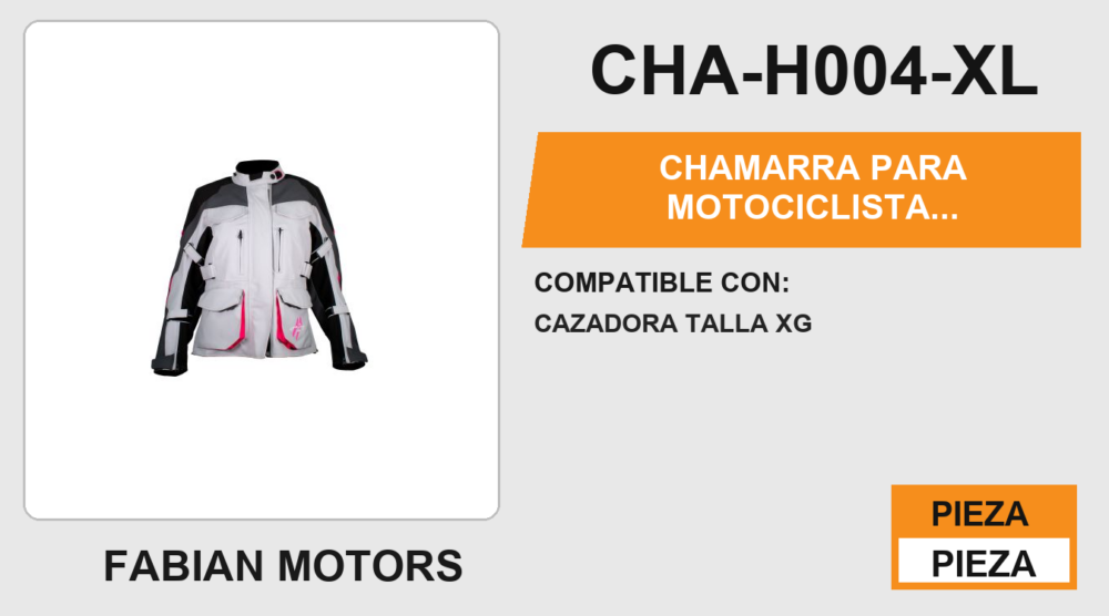 CHAMARRA PARA MOTOCICLISTA NEGRO-GRIS CLARO-ROSA OJE LADY