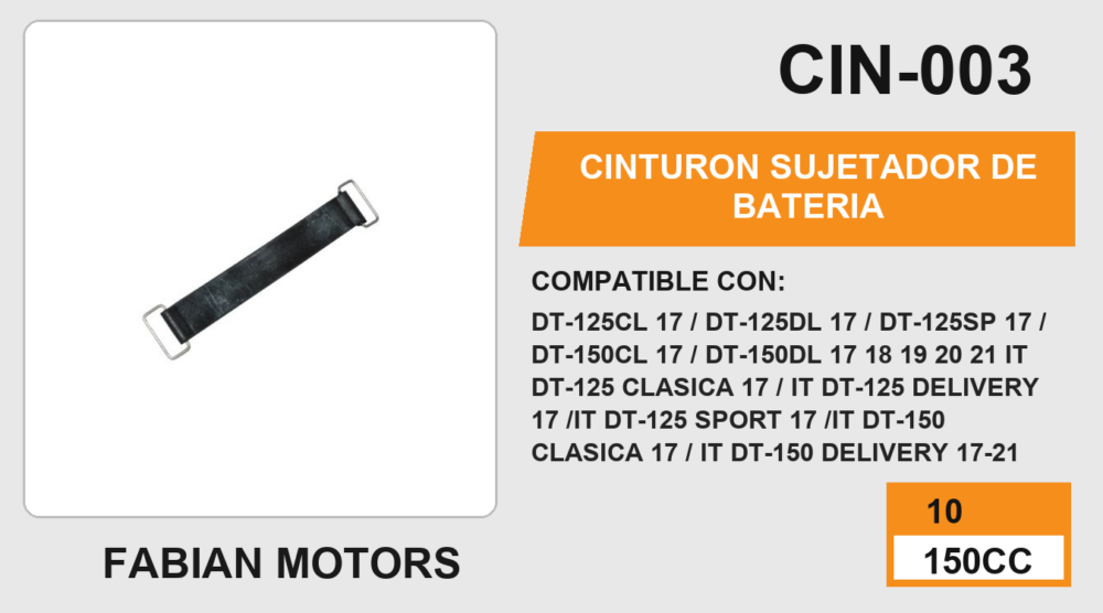 CINTURON SUJETADOR DE BATERIA