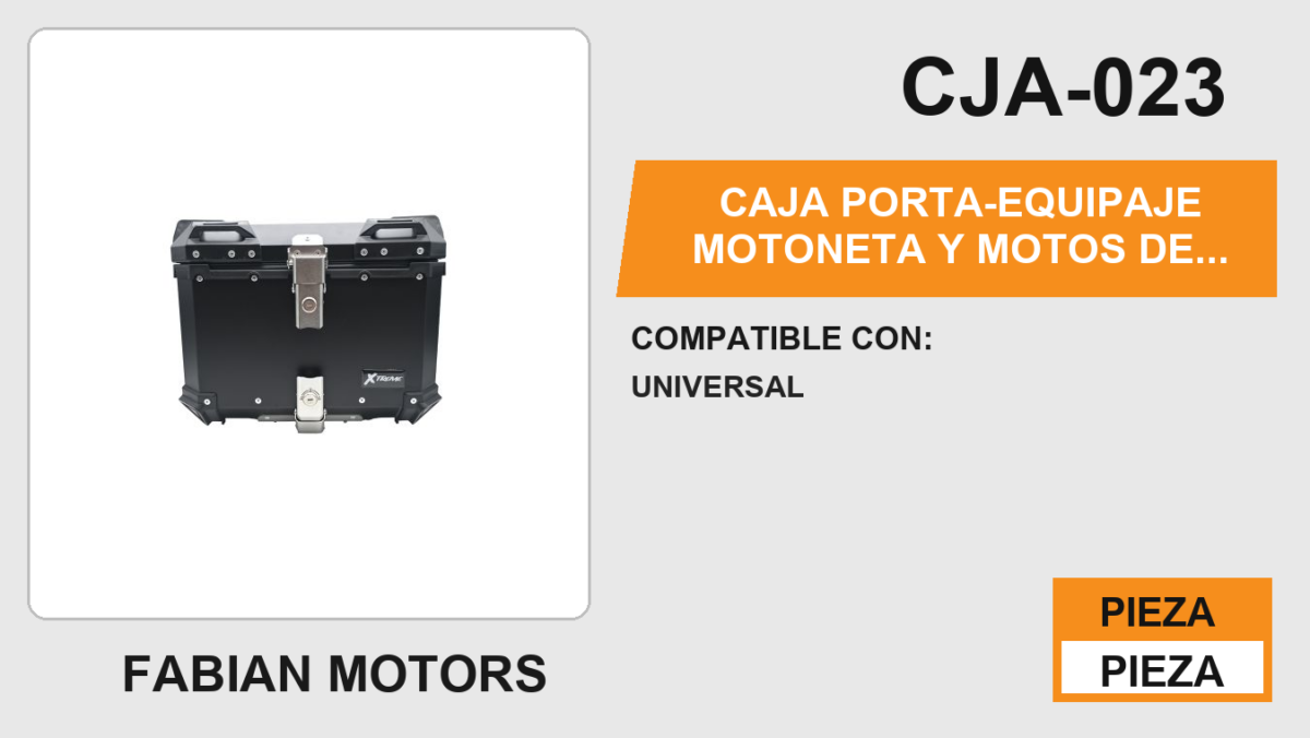 CAJA PORTA-EQUIPAJE MOTONETA Y MOTOS DE TRABAJO / CAPACIDAD 45L