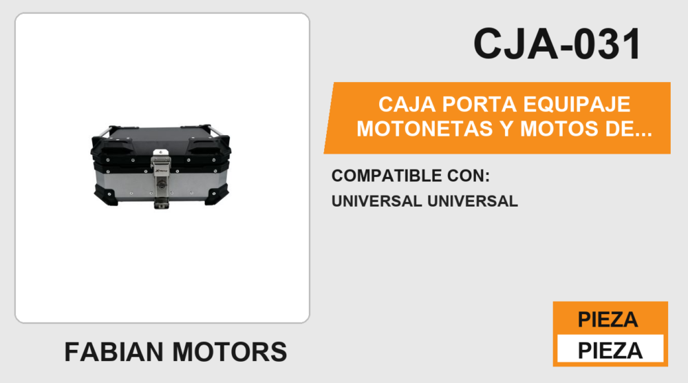 CAJA PORTA EQUIPAJE MOTONETAS Y MOTOS DE TRABAJO CAPACIDAD 28L