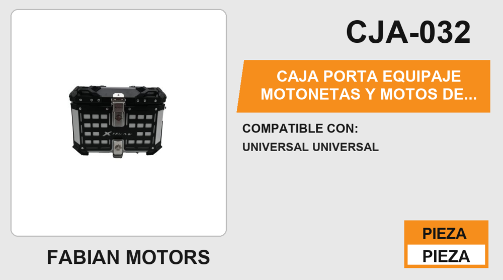 CAJA PORTA EQUIPAJE MOTONETAS Y MOTOS DE TRABAJO CAPACIDAD 45L