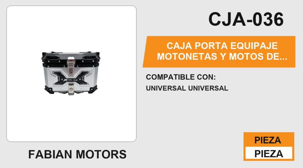 CAJA PORTA EQUIPAJE MOTONETAS Y MOTOS DE TRABAJO CAPACIDAD 45L