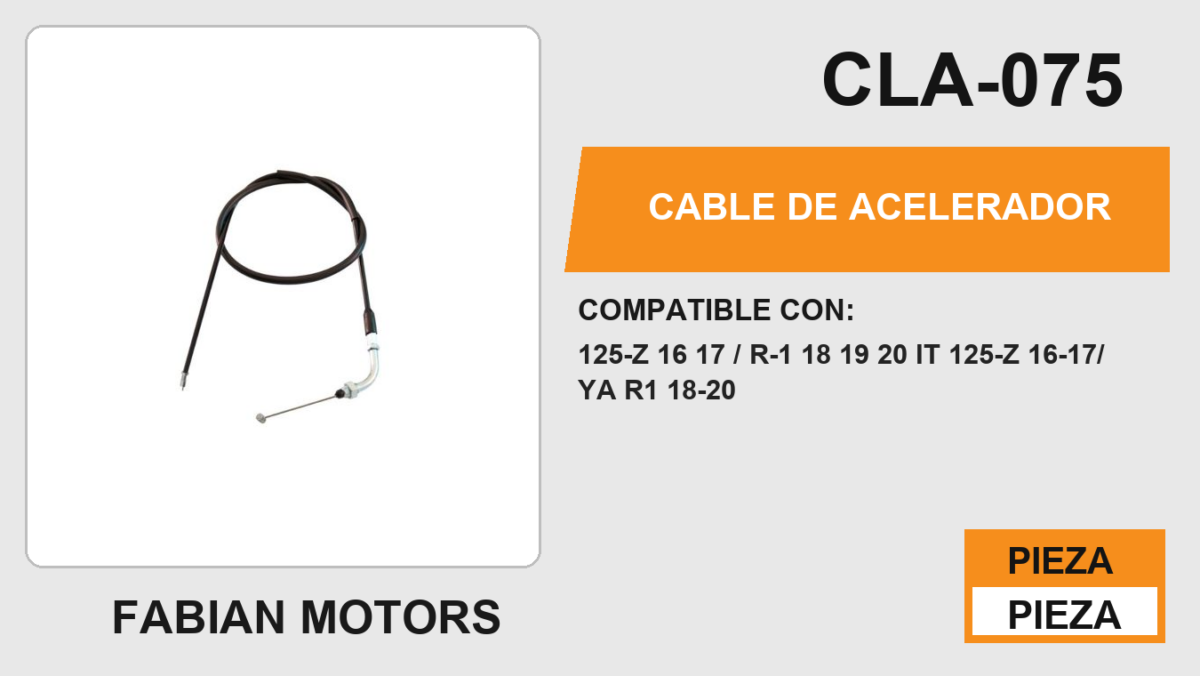 CABLE DE ACELERADOR Empaque (10 Piezas)