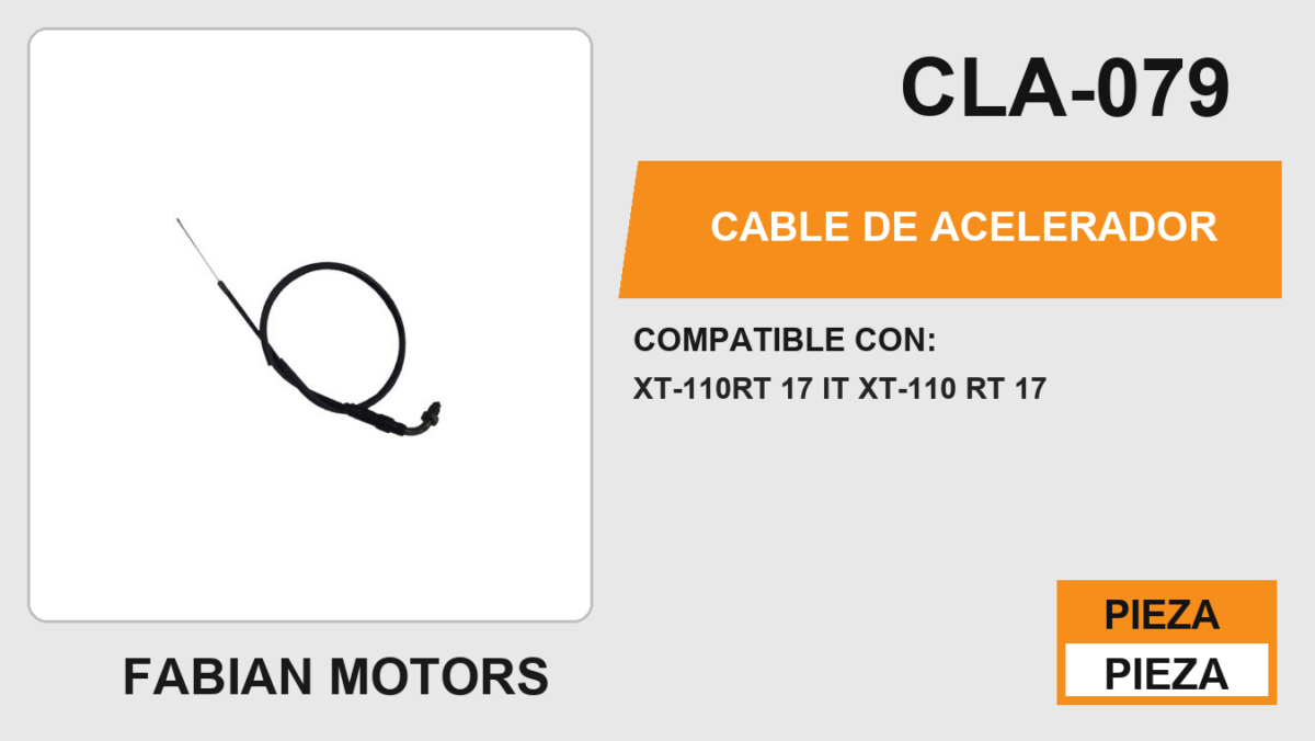 CABLE DE ACELERADOR Empaque (10 Piezas)