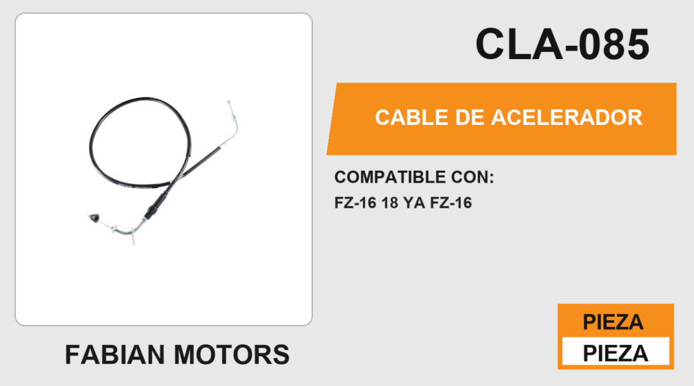 CABLE DE ACELERADOR Empaque (10 Piezas)