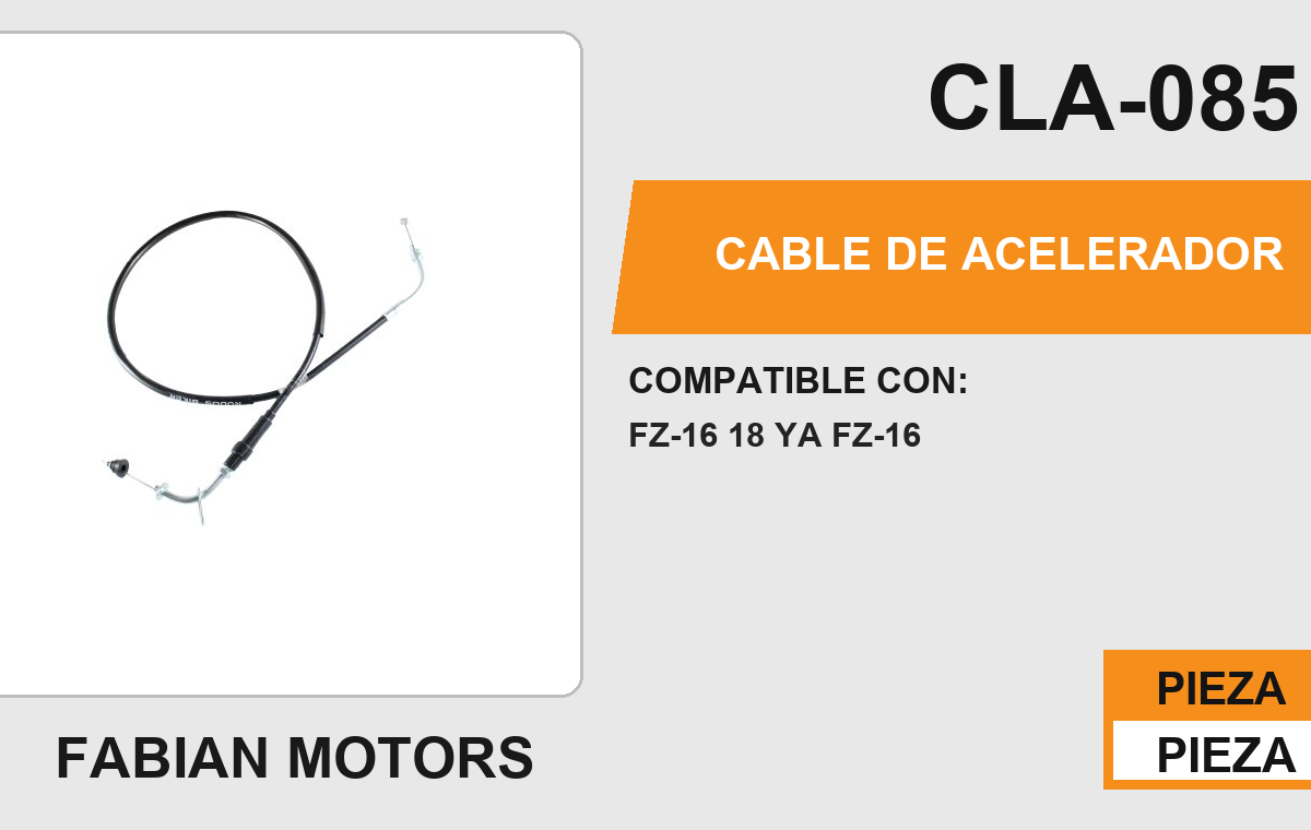 CABLE DE ACELERADOR Empaque (10 Piezas)