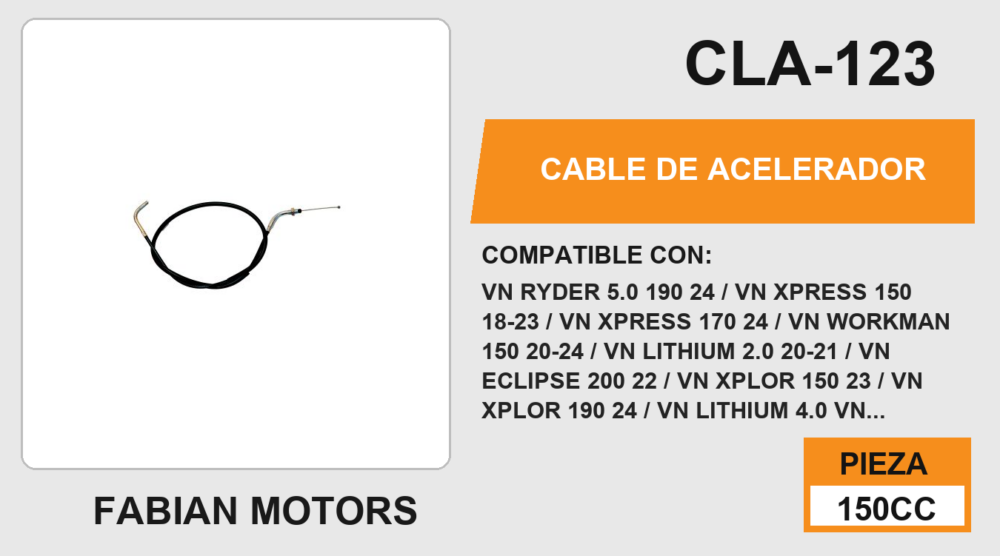 CABLE DE ACELERADOR