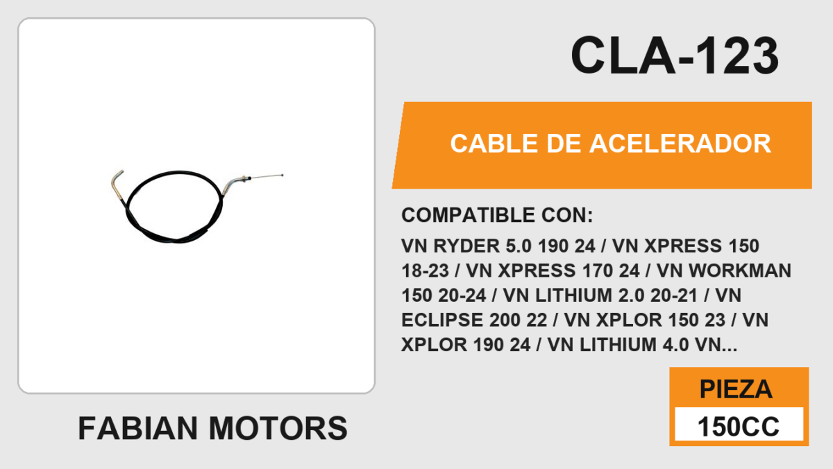CABLE DE ACELERADOR