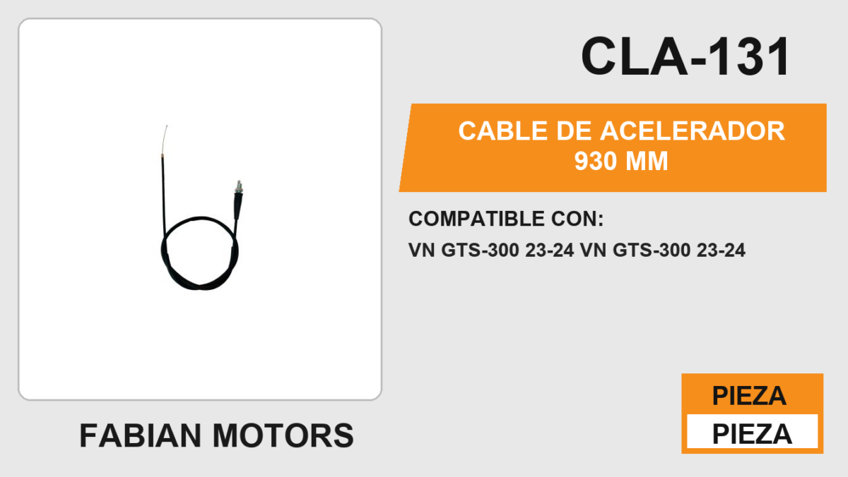 CABLE DE ACELERADOR 930 mm