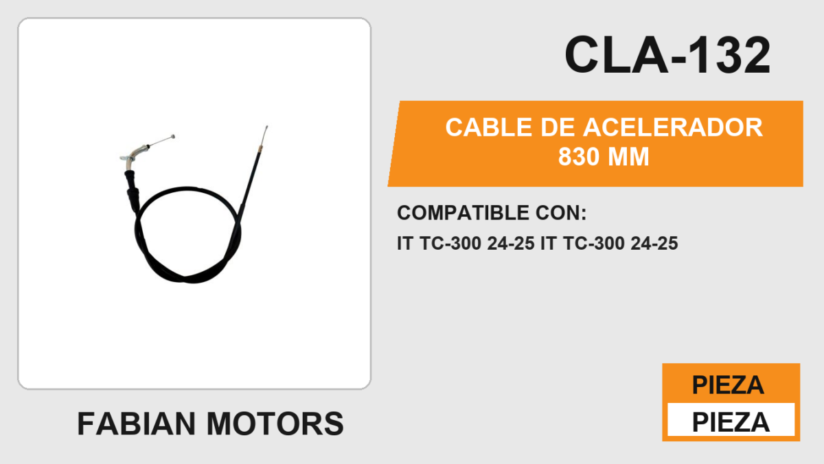 CABLE DE ACELERADOR 830 mm