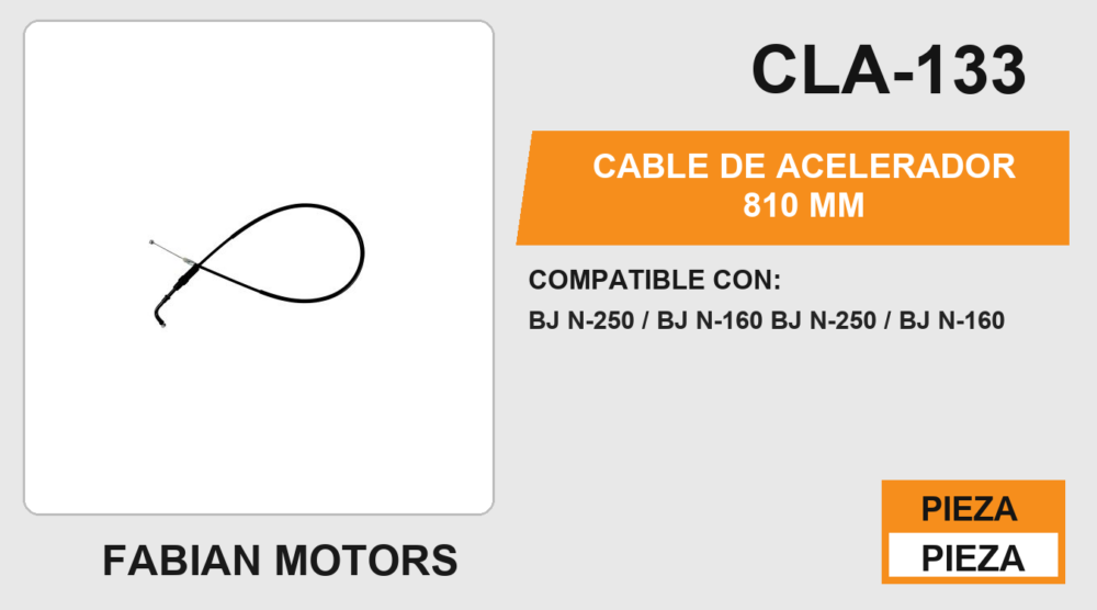 CABLE DE ACELERADOR 810 mm