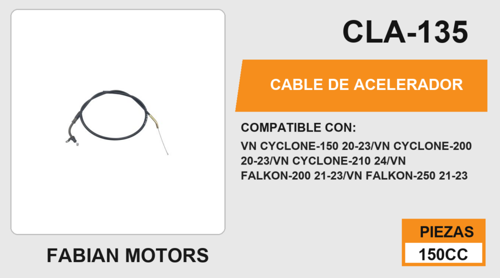 CABLE DE ACELERADOR