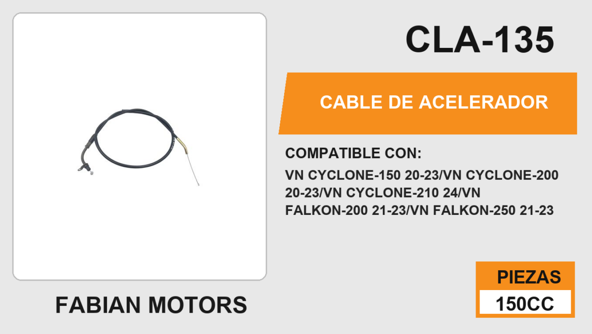 CABLE DE ACELERADOR