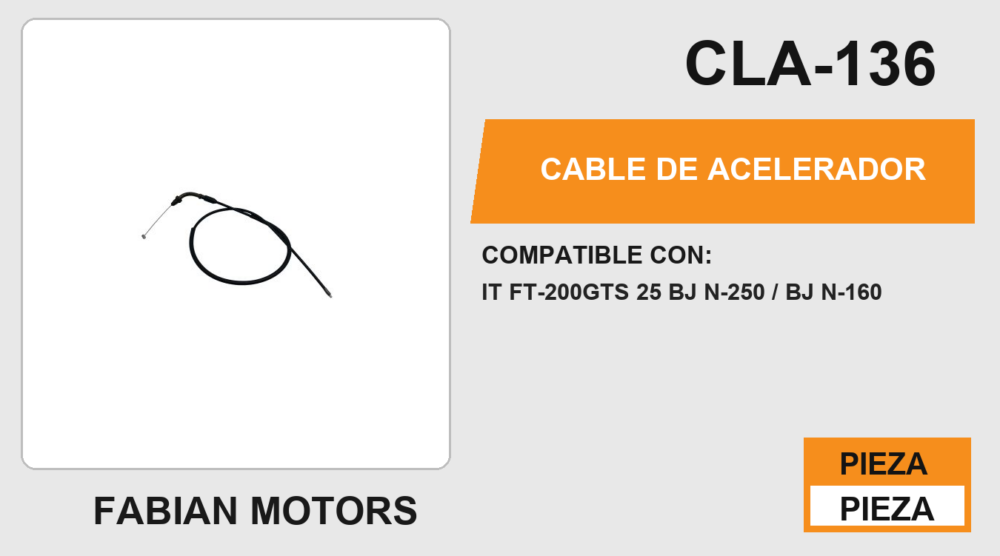 CABLE DE ACELERADOR