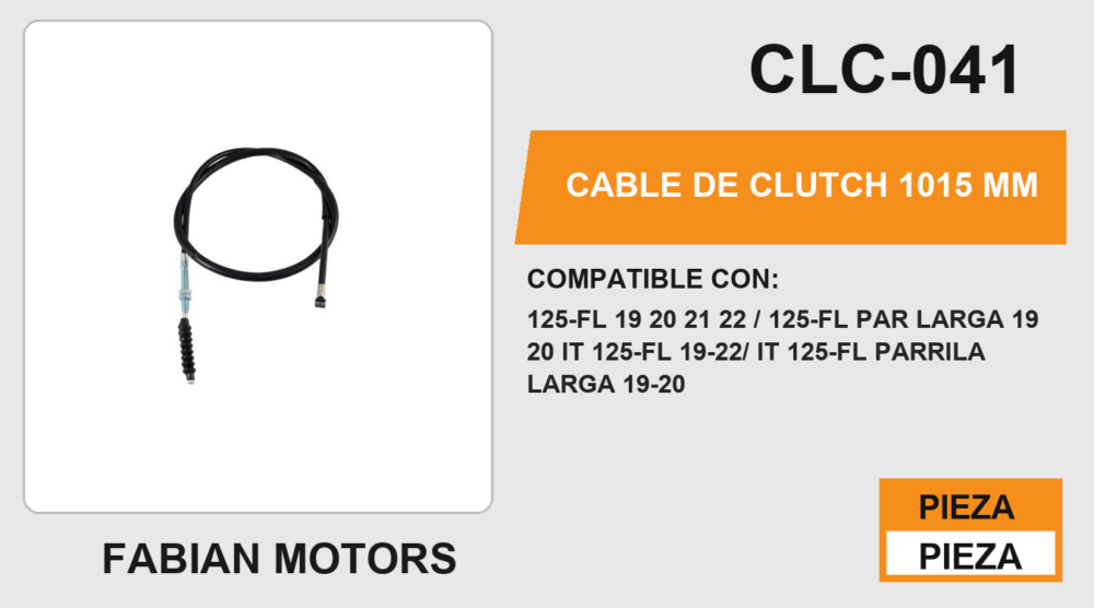 CABLE DE CLUTCH 1015mm