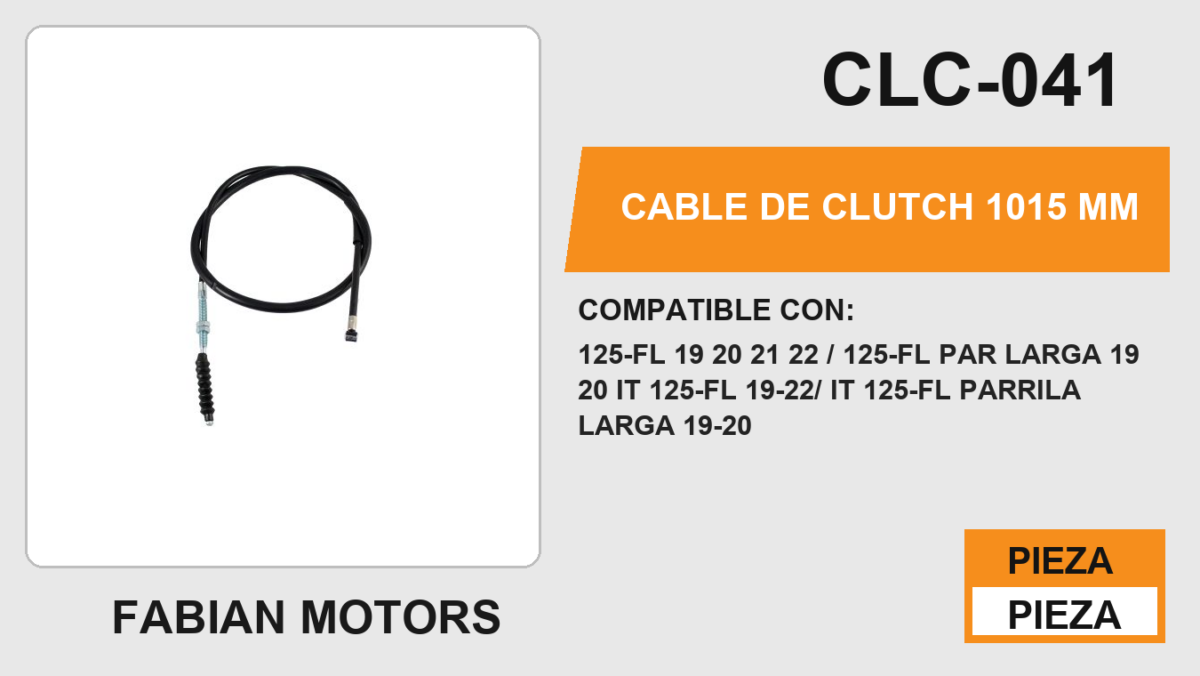 CABLE DE CLUTCH 1015mm