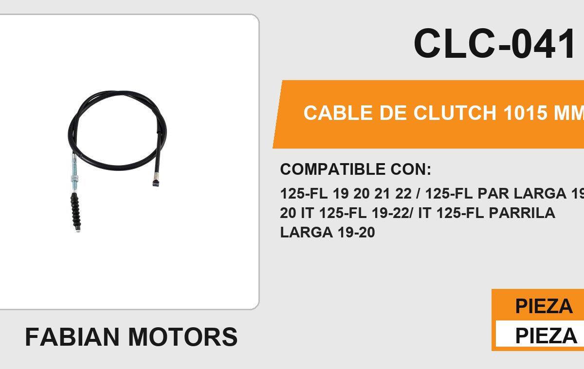 CABLE DE CLUTCH 1015mm