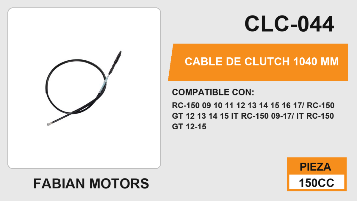 CABLE DE CLUTCH 1040mm