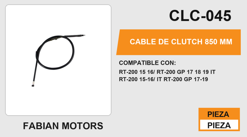 CABLE DE CLUTCH 850mm