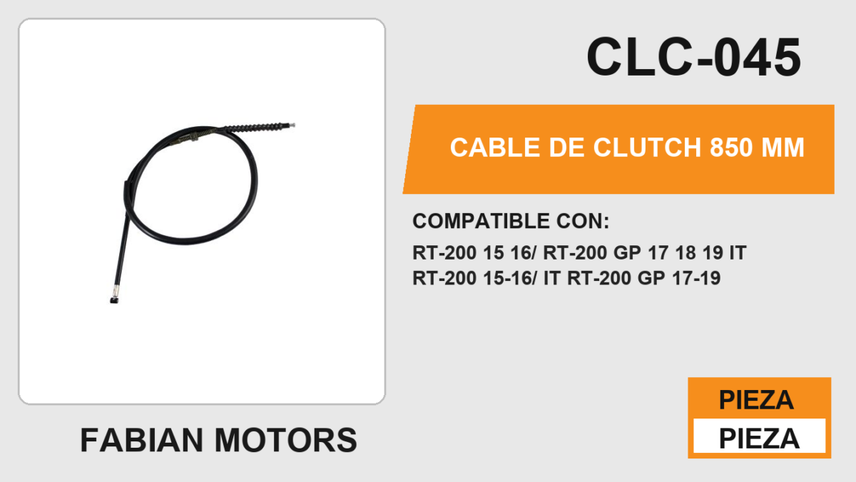 CABLE DE CLUTCH 850mm