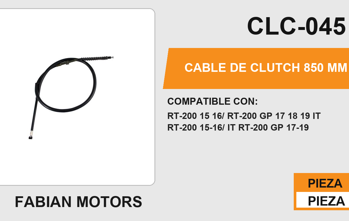 CABLE DE CLUTCH 850mm