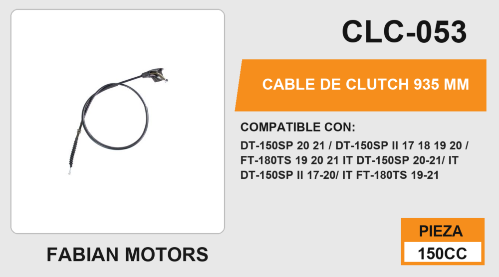 CABLE DE CLUTCH 935mm