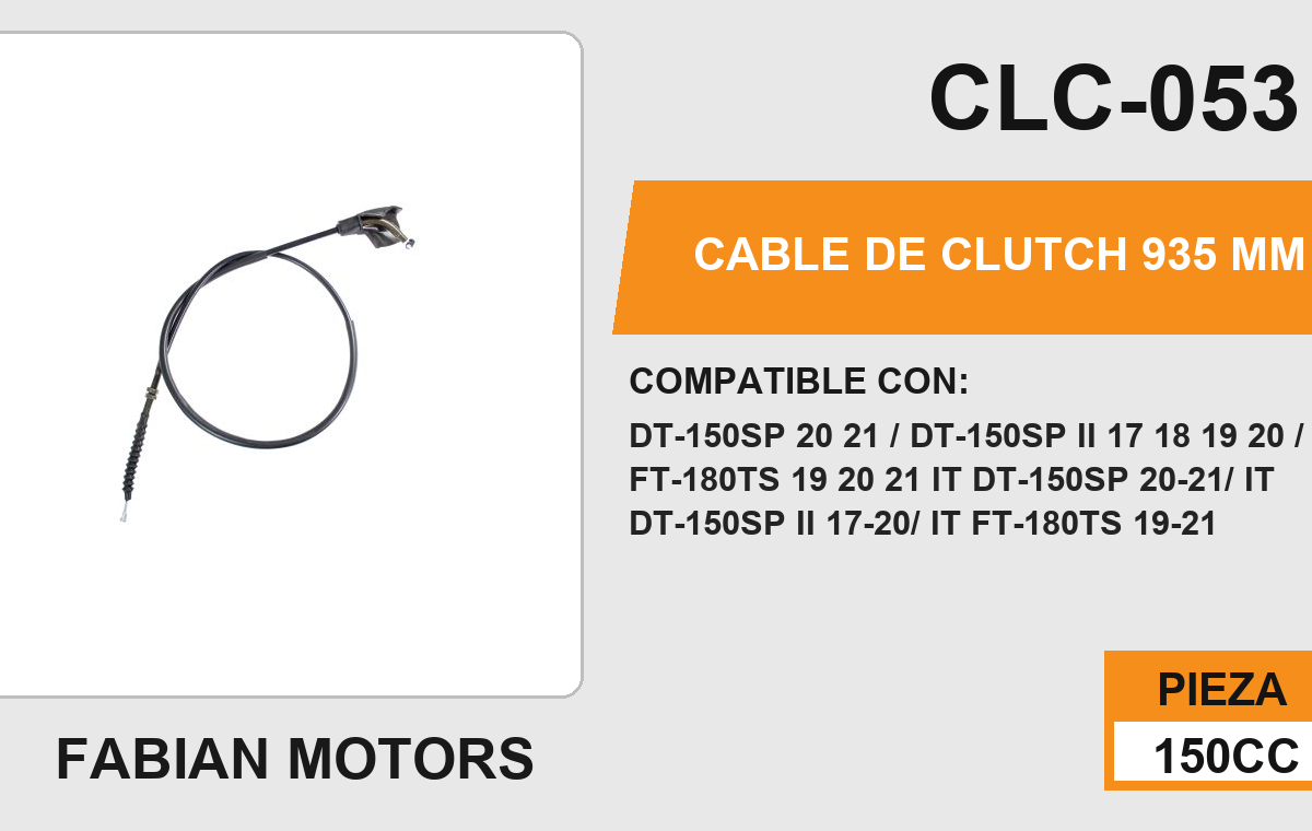 CABLE DE CLUTCH 935mm