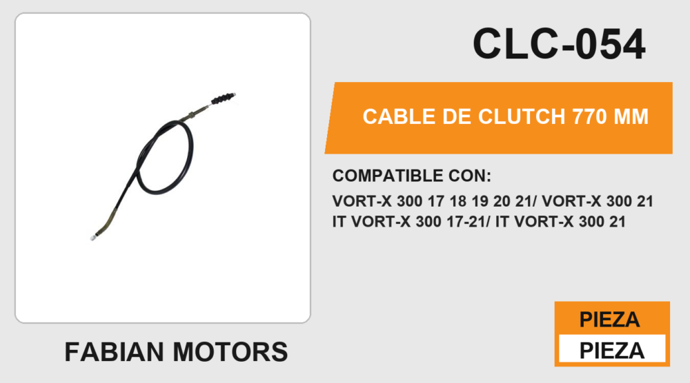 CABLE DE CLUTCH 770mm
