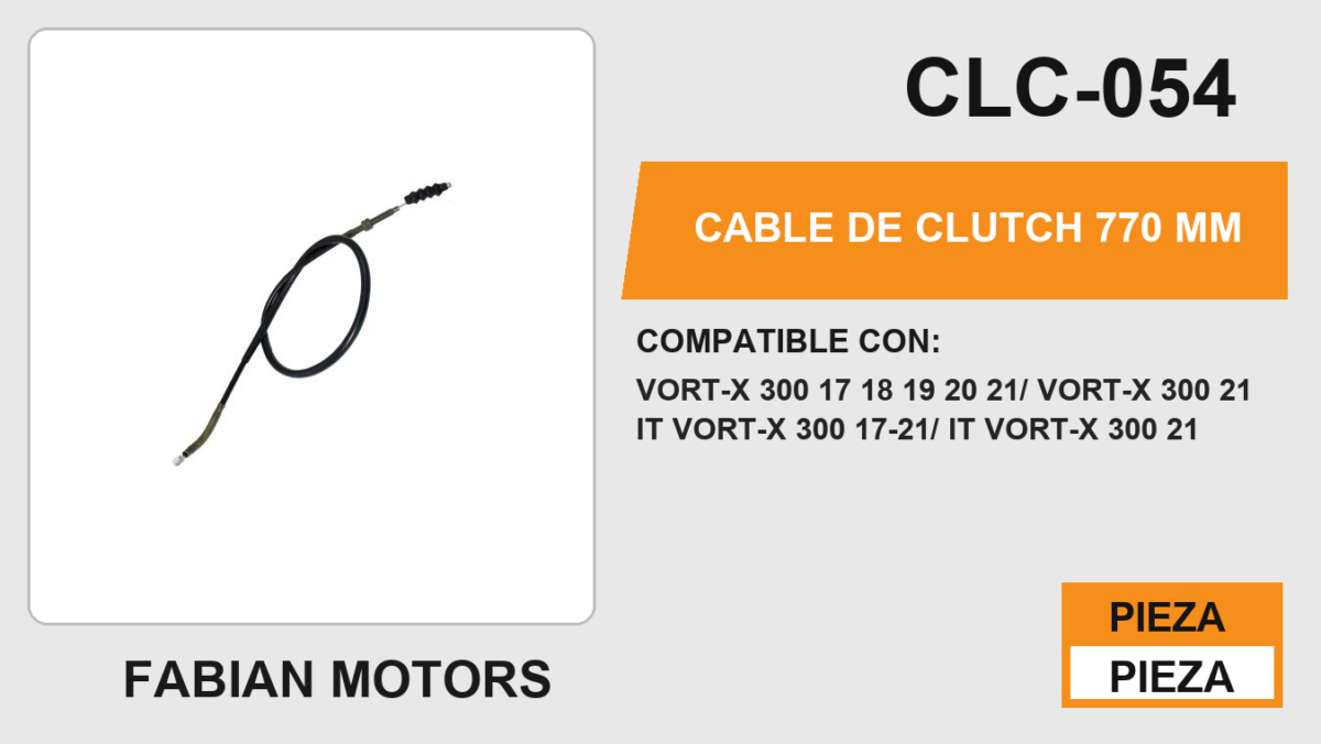 CABLE DE CLUTCH 770mm