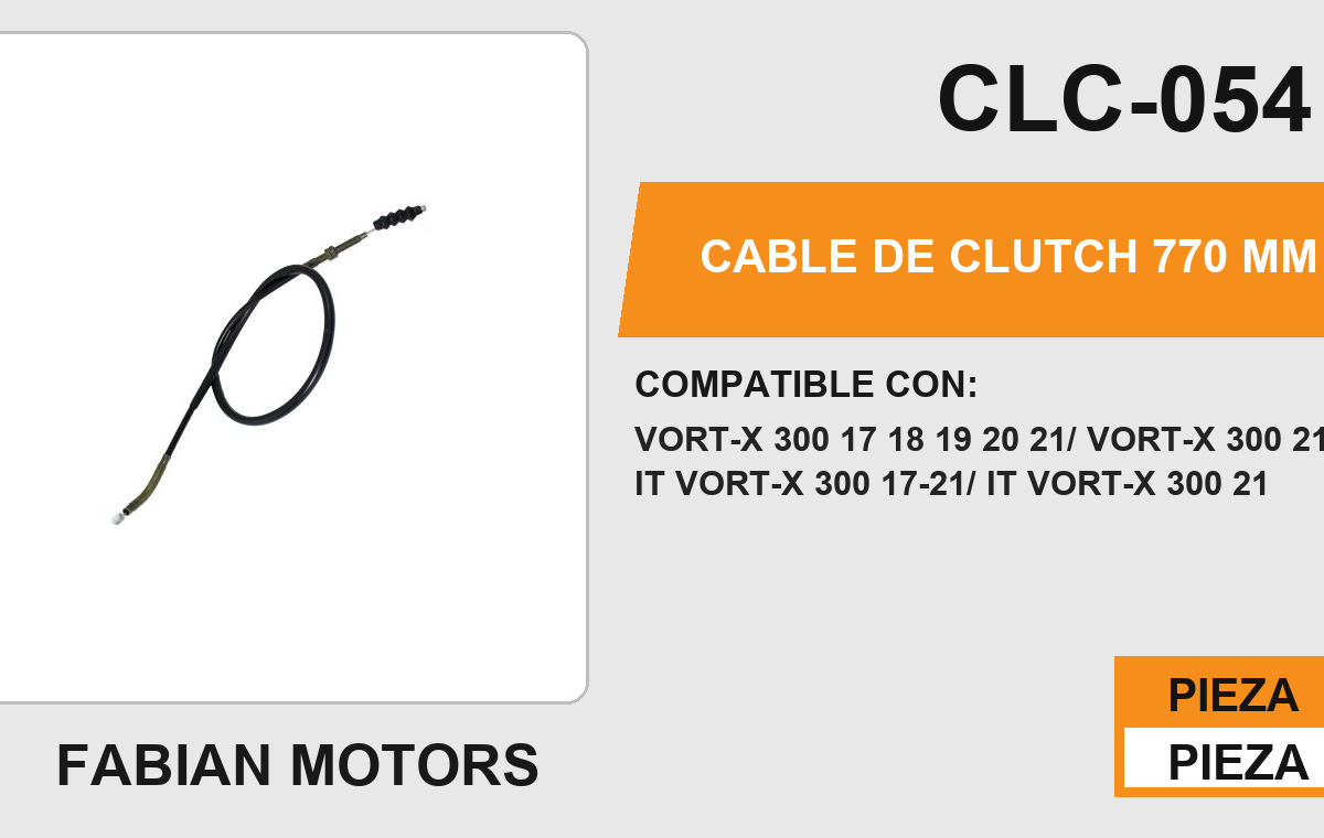CABLE DE CLUTCH 770mm