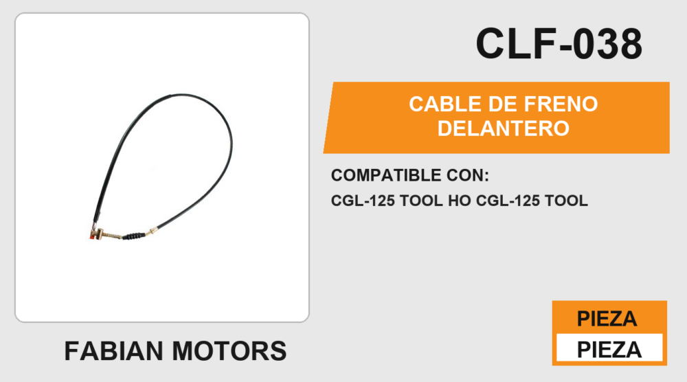 CABLE DE FRENO DELANTERO Empaque (10 Piezas)