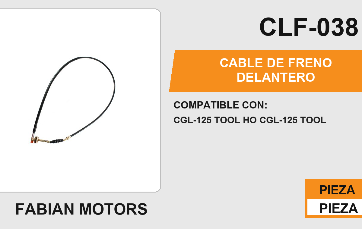 CABLE DE FRENO DELANTERO Empaque (10 Piezas)