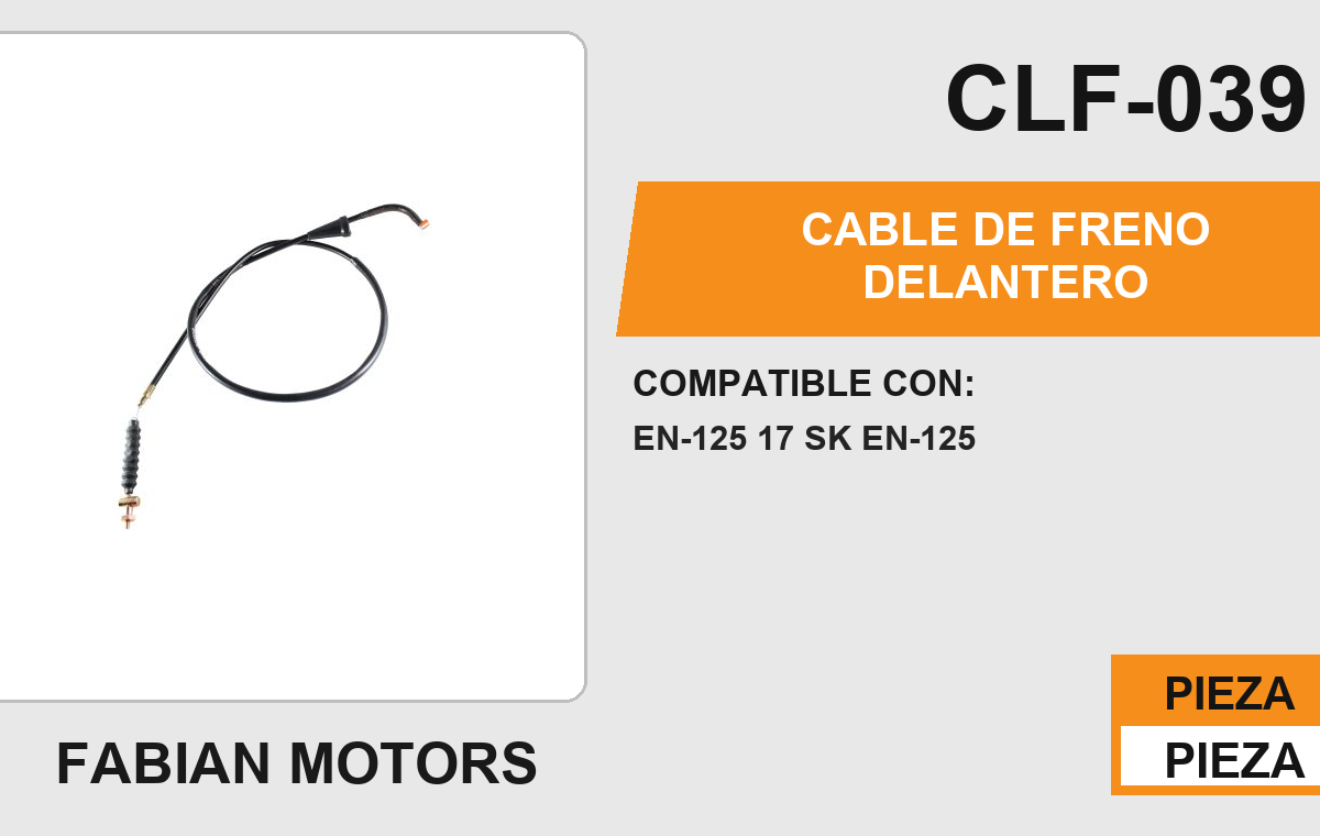 CABLE DE FRENO DELANTERO Empaque (10 Piezas)