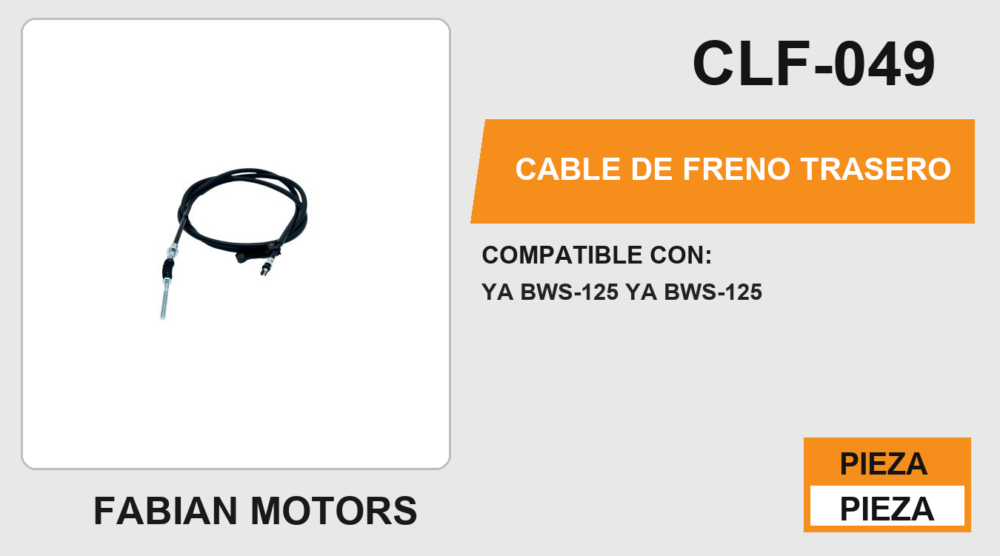 CABLE DE FRENO TRASERO