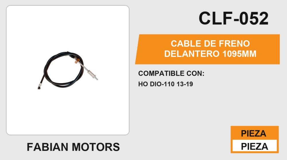 CABLE DE FRENO DELANTERO 1095mm
