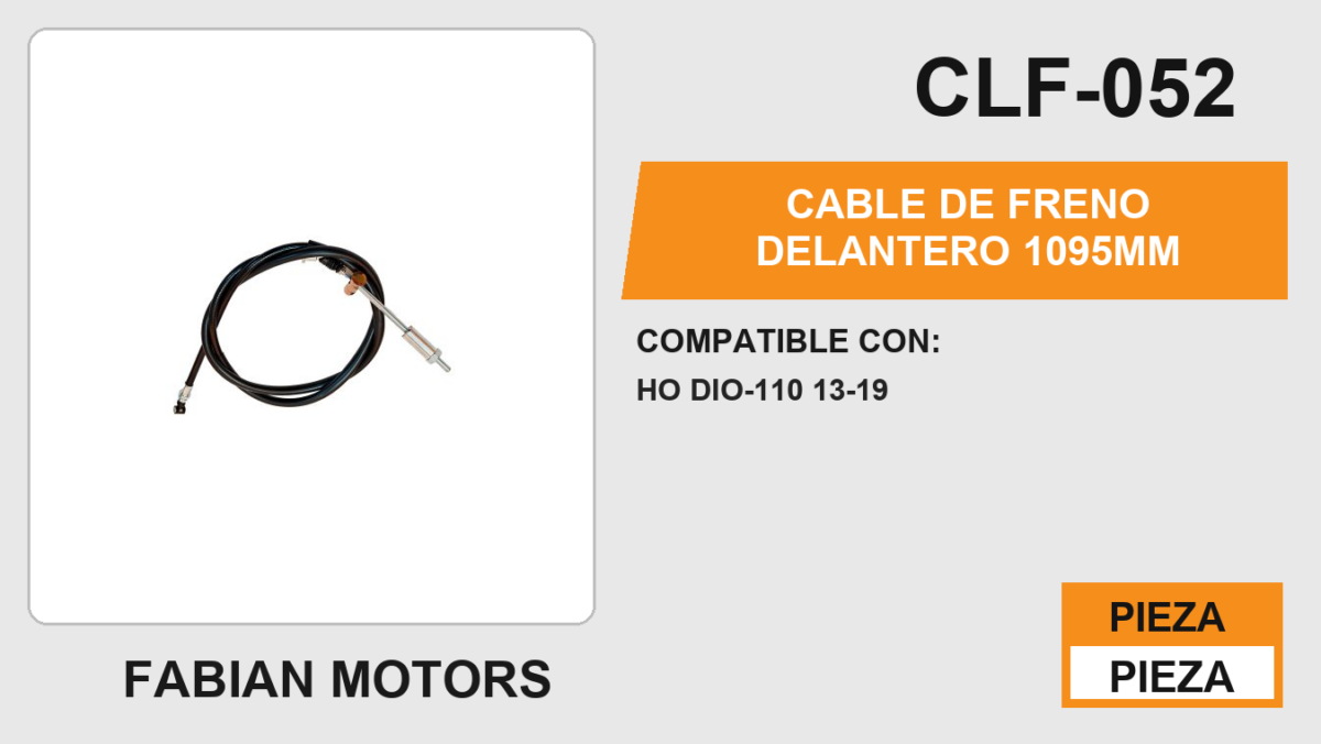CABLE DE FRENO DELANTERO 1095mm