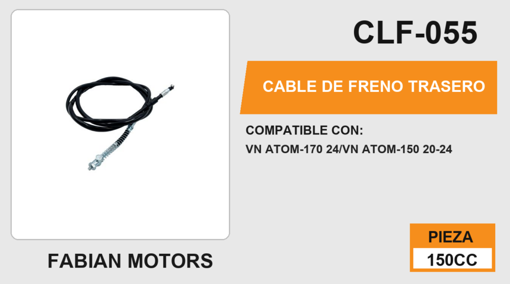CABLE DE FRENO TRASERO