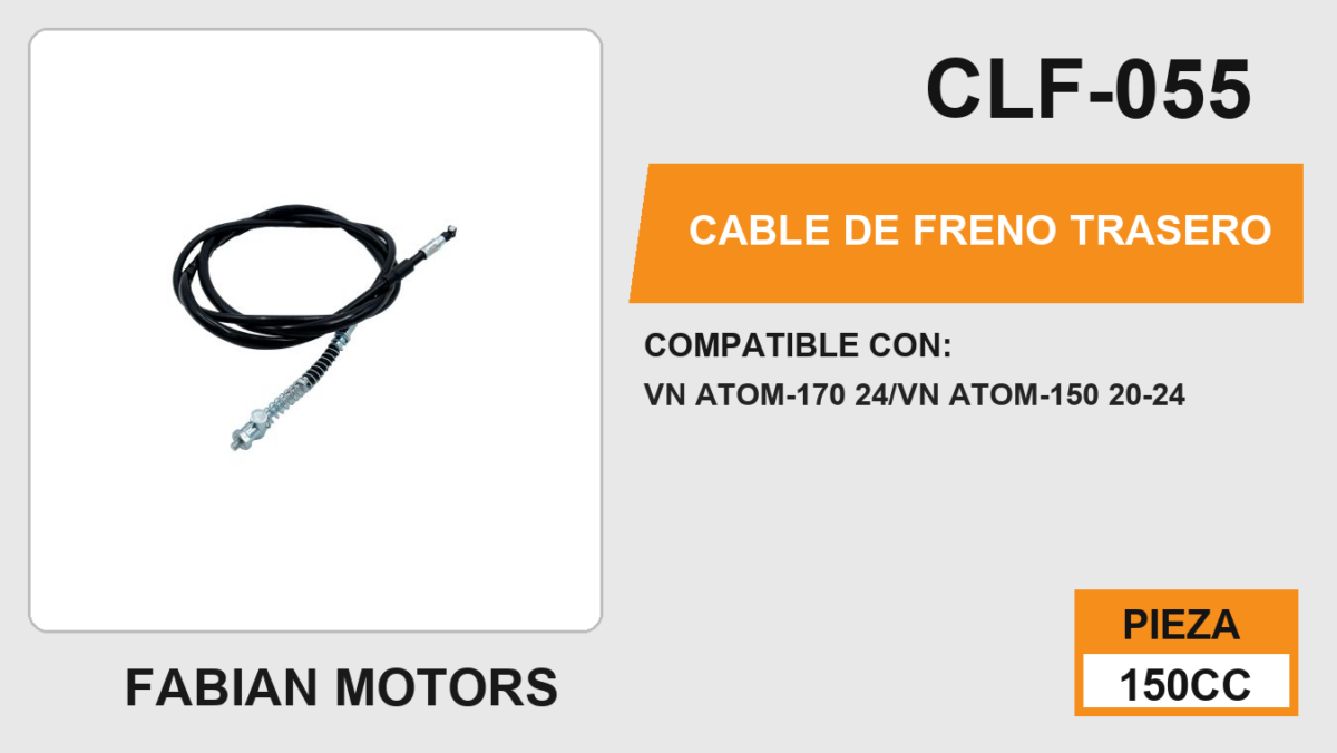 CABLE DE FRENO TRASERO
