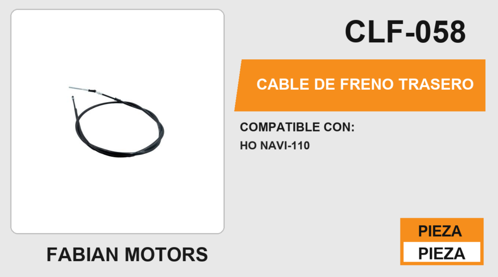 CABLE DE FRENO TRASERO